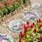 Glitzhome® 10" Cement Hummingbird & Flower Textured Stepping Stones Set